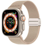 Double Magnetic Buckle Elastic Nylon Watch Band, For Apple Watch 49mm / 46mm / 45mm / 44mm, For Apple Watch 42mm / 41mm / 40mm / 38mm