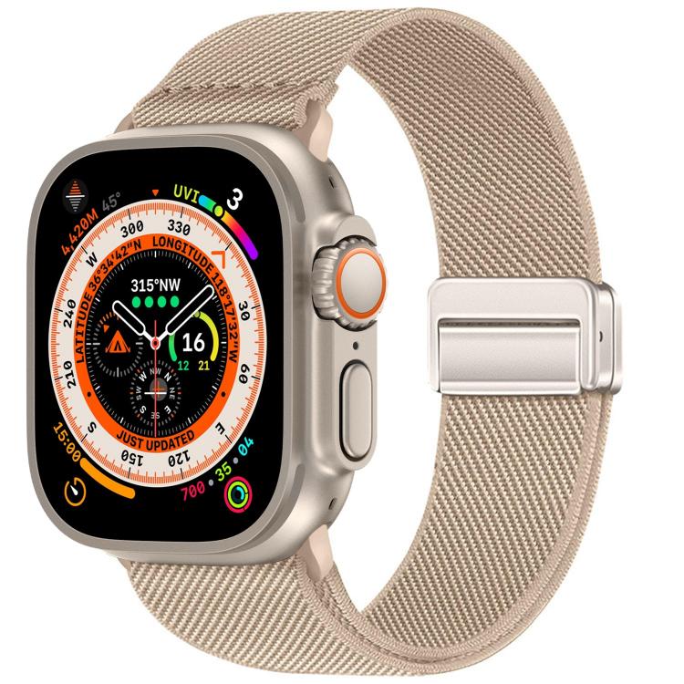Double Magnetic Buckle Elastic Nylon Watch Band, For Apple Watch 49mm / 46mm / 45mm / 44mm, For Apple Watch 42mm / 41mm / 40mm / 38mm