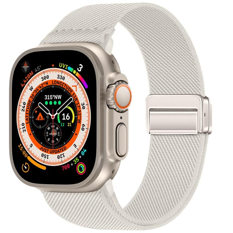 Double Magnetic Buckle Elastic Nylon Watch Band, For Apple Watch 49mm / 46mm / 45mm / 44mm, For Apple Watch 42mm / 41mm / 40mm / 38mm