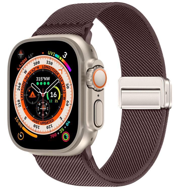 Double Magnetic Buckle Elastic Nylon Watch Band, For Apple Watch 49mm / 46mm / 45mm / 44mm, For Apple Watch 42mm / 41mm / 40mm / 38mm