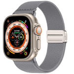 Double Magnetic Buckle Elastic Nylon Watch Band, For Apple Watch 49mm / 46mm / 45mm / 44mm, For Apple Watch 42mm / 41mm / 40mm / 38mm