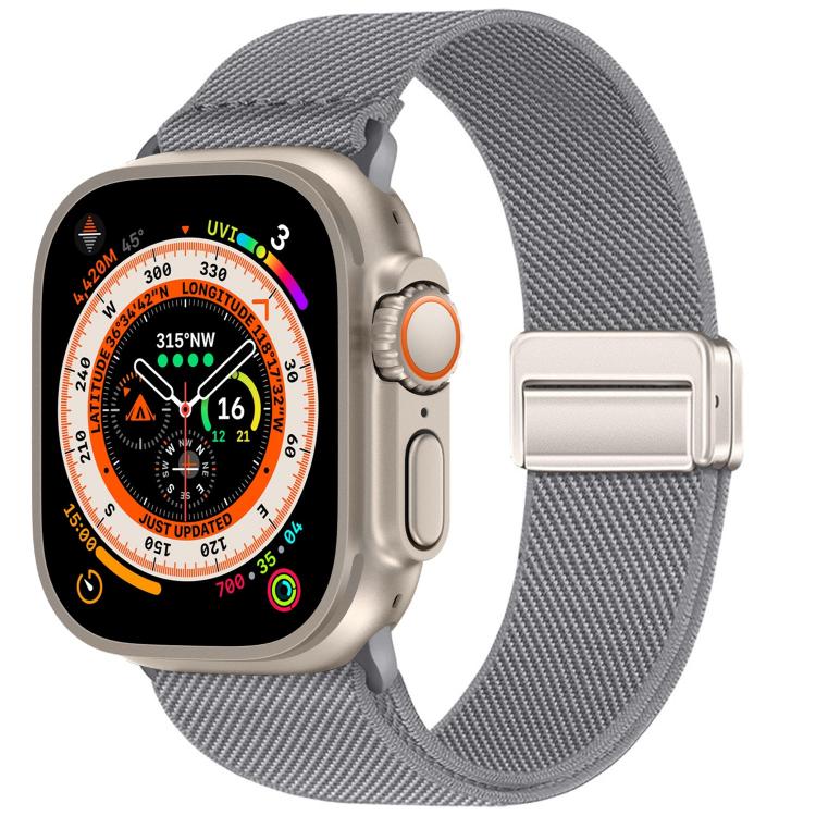 Double Magnetic Buckle Elastic Nylon Watch Band, For Apple Watch 49mm / 46mm / 45mm / 44mm, For Apple Watch 42mm / 41mm / 40mm / 38mm