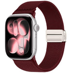 Double Magnetic Buckle Elastic Nylon Watch Band, For Apple Watch 49mm / 46mm / 45mm / 44mm, For Apple Watch 42mm / 41mm / 40mm / 38mm