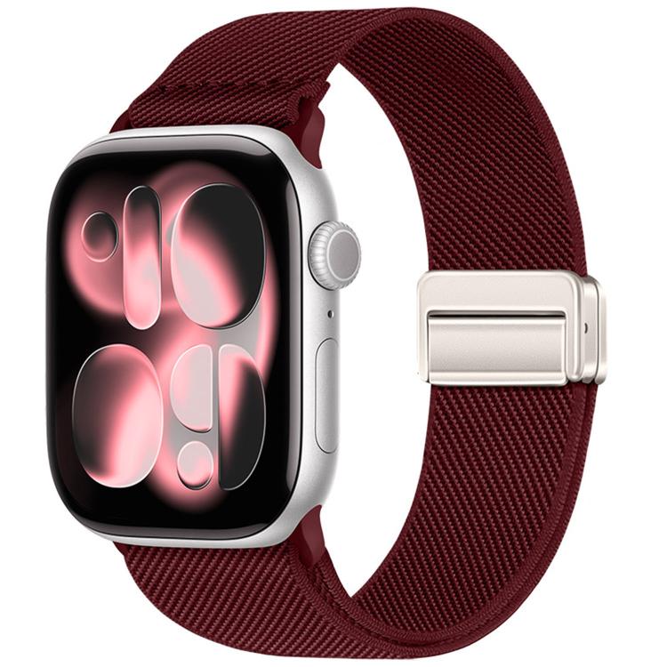 Double Magnetic Buckle Elastic Nylon Watch Band, For Apple Watch 49mm / 46mm / 45mm / 44mm, For Apple Watch 42mm / 41mm / 40mm / 38mm