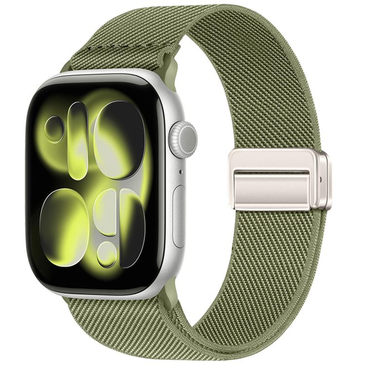 Double Magnetic Buckle Elastic Nylon Watch Band, For Apple Watch 49mm / 46mm / 45mm / 44mm, For Apple Watch 42mm / 41mm / 40mm / 38mm