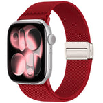 Double Magnetic Buckle Elastic Nylon Watch Band, For Apple Watch 49mm / 46mm / 45mm / 44mm, For Apple Watch 42mm / 41mm / 40mm / 38mm