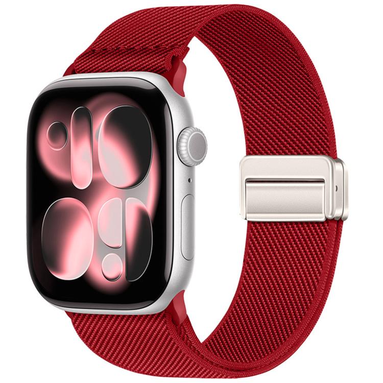 Double Magnetic Buckle Elastic Nylon Watch Band, For Apple Watch 49mm / 46mm / 45mm / 44mm, For Apple Watch 42mm / 41mm / 40mm / 38mm