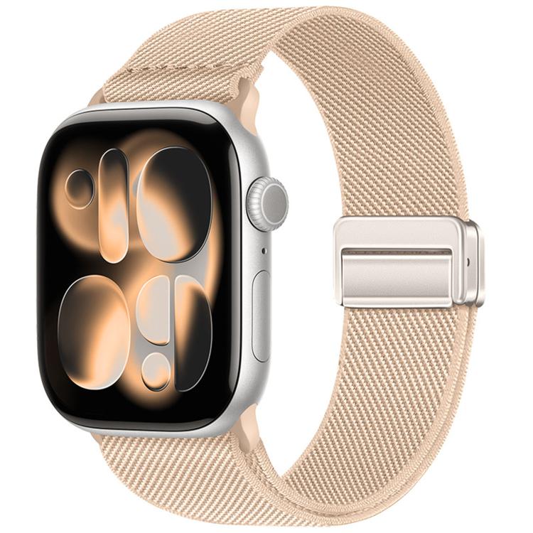 Double Magnetic Buckle Elastic Nylon Watch Band, For Apple Watch 49mm / 46mm / 45mm / 44mm, For Apple Watch 42mm / 41mm / 40mm / 38mm