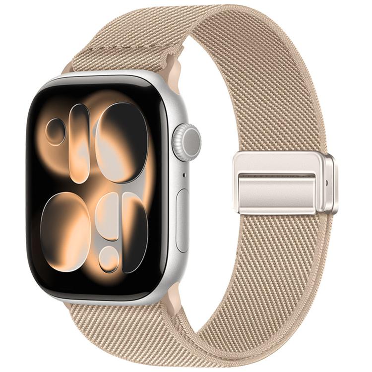 Double Magnetic Buckle Elastic Nylon Watch Band, For Apple Watch 49mm / 46mm / 45mm / 44mm, For Apple Watch 42mm / 41mm / 40mm / 38mm