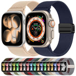 Double Magnetic Buckle Elastic Nylon Watch Band, For Apple Watch 49mm / 46mm / 45mm / 44mm, For Apple Watch 42mm / 41mm / 40mm / 38mm