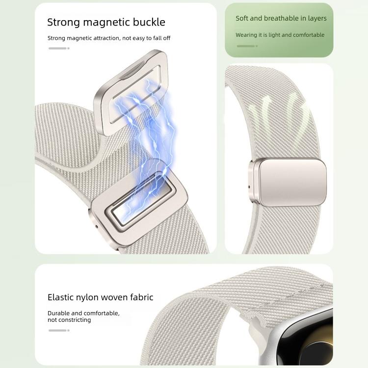 Double Magnetic Buckle Elastic Nylon Watch Band, For Apple Watch 49mm / 46mm / 45mm / 44mm, For Apple Watch 42mm / 41mm / 40mm / 38mm