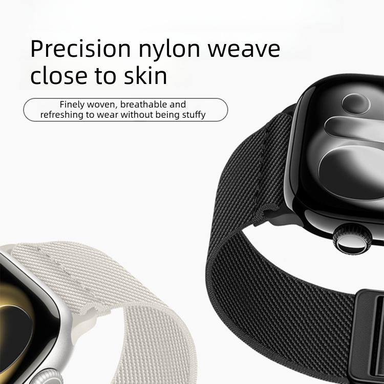 Double Magnetic Buckle Elastic Nylon Watch Band, For Apple Watch 49mm / 46mm / 45mm / 44mm, For Apple Watch 42mm / 41mm / 40mm / 38mm