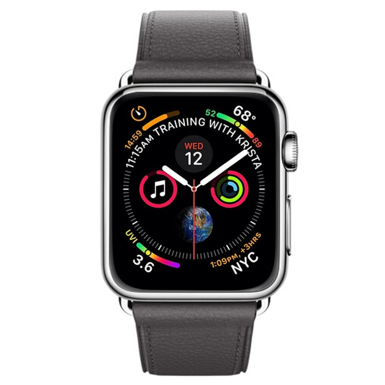 Classic Button Leather Wrist Strap Watch Band for Apple Watch Series 3 & 2 & 1 42mm