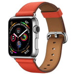 Classic Button Leather Wrist Strap Watch Band for Apple Watch Series 3 & 2 & 1 42mm