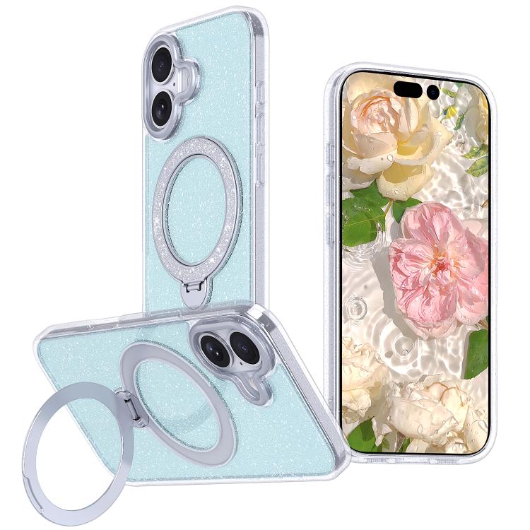 Starry Glitter Magnetic Holder Phone Case, For iPhone 18 Pro / 17 Pro, For iPhone 18 Pro Max / 17 Pro Max, For iPhone 17