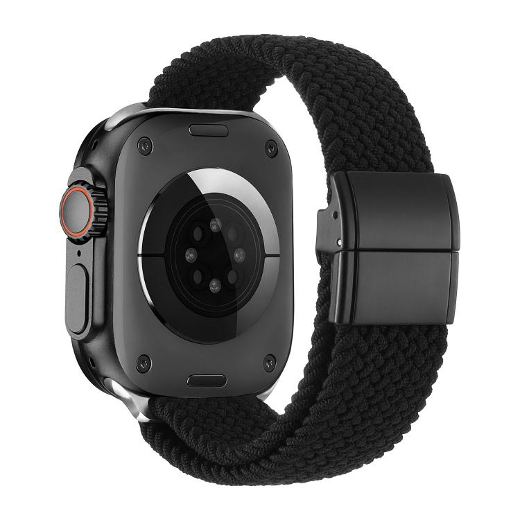 Metal Buckle Magnetic Clasp Nylon Woven Watch Band, For Apple Watch 49mm / 46mm / 45mm / 44mm, For Apple Watch 42mm / 41mm / 40mm / 38mm