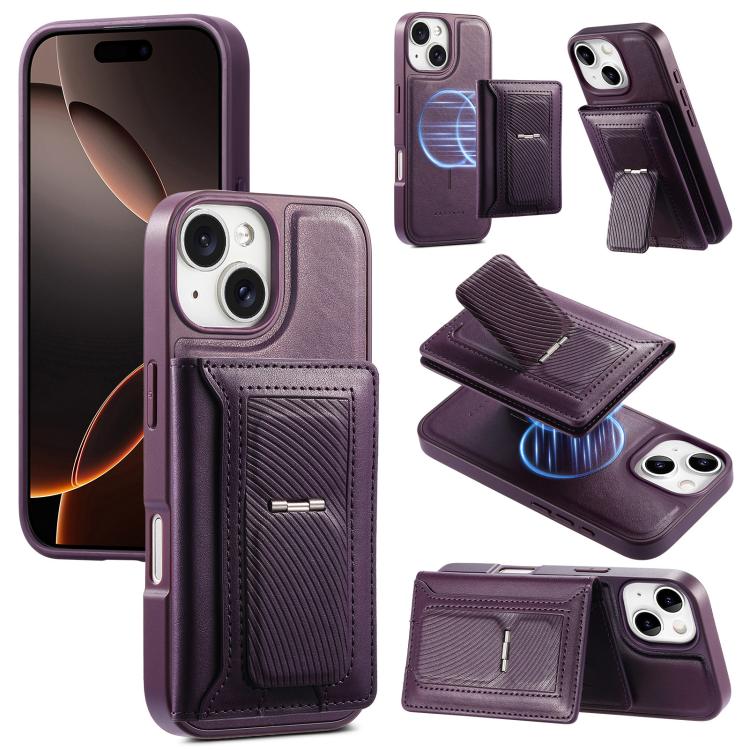 CaseNeo Retro Hinge Folding Wallet Magnetic Back Phone Case, For iPhone 17e / 16e, For iPhone 17 Pro Max, For iPhone 17 Pro, For iPhone 17, For iPhone Air, For iPhone 16 Pro Max, For iPhone 16 Pro, For iPhone 16 Plus, For iPhone 16, For iPhone 15 Pro M...