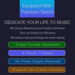 B017 6 Input 1 Output Audio Signal Selection Switcher Output Volume Adjustment Control 3.5mm Interface