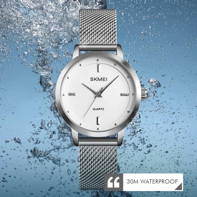 SKMEI 1528 Simple Fashion Lady Watch Casual Netting Scale