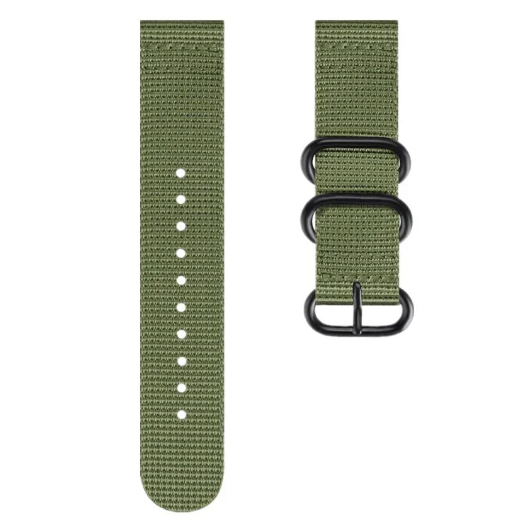 For Samsung Galaxy Watch Active 20mm S3 Nylon Three-ring Strap, For Samsung Galaxy Watch Active 2 20mm / Gear S3