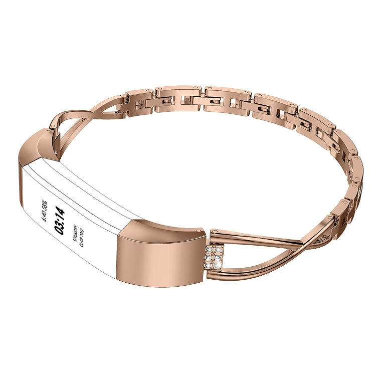 For Fitbit Alta smart watch X-shaped metal strap, black, gold, rose gold, sliver