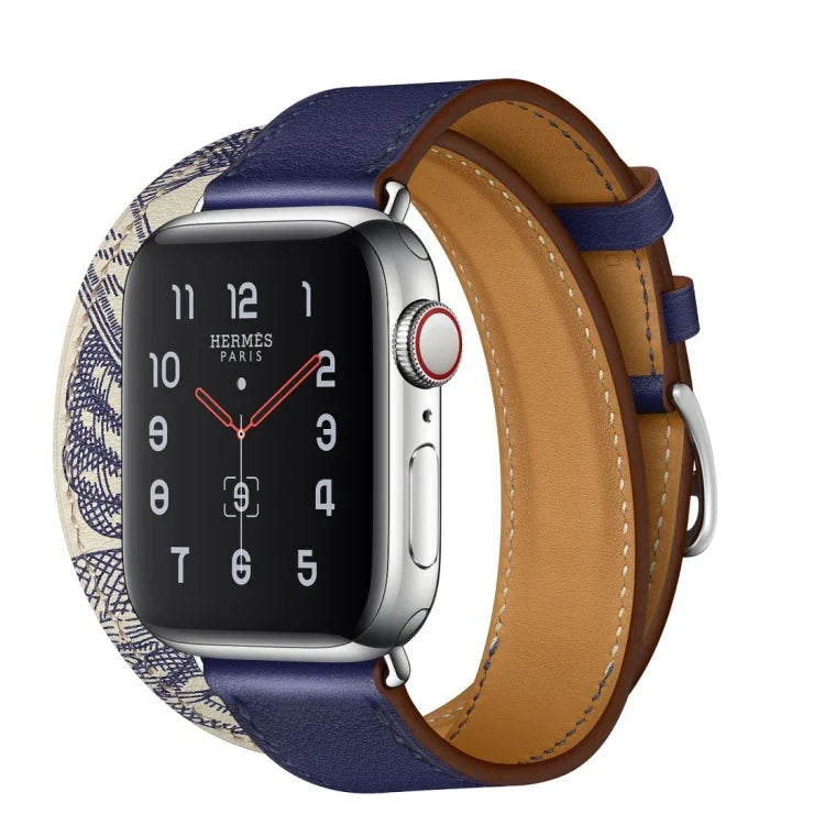 For Apple Watch 3 / 2 / 1 Generation 42mm Universal Silk Screen Printing Double-loop Watchband