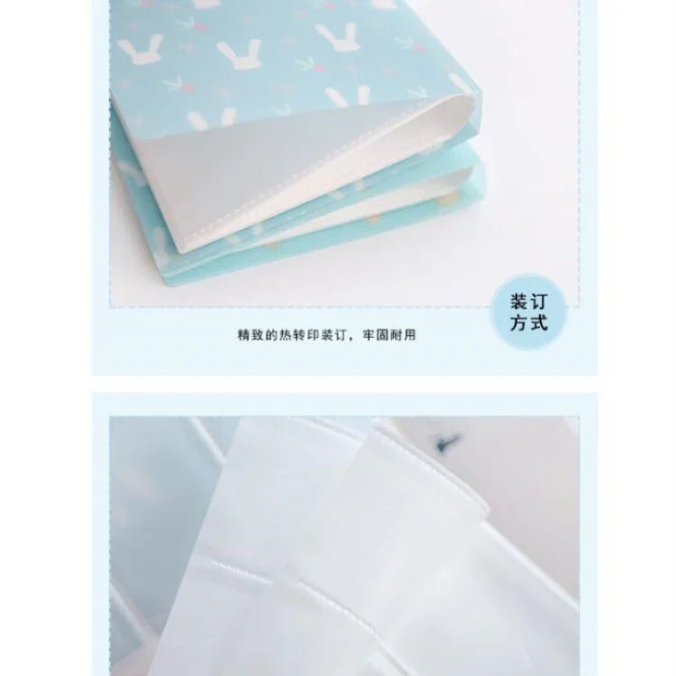 96 Slots ID Holders Cute cartoon card book star large capacity business card clip ticket collection book Card Stocks, 96 Slots ID Holders