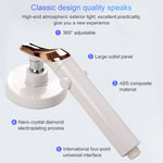 Universal Pressurized One-touch Water Stop Hand Shower Head, White Color Gold