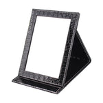 Square Stand Leather Make Up Mirror Alligator Pattern Portable Cosmetic Mirror, Black L 18x25.5x1.6CM, Black M15x20.5x1.6CM, Black S 12x17.5x1.6CM, Brown L 18x25.5x1.6CM, Brown M15x20.5x1.6CM, Brown S 12x17.5x1.6CM, Red L 18x25.5x1.6CM, Red M15x20.5x1....