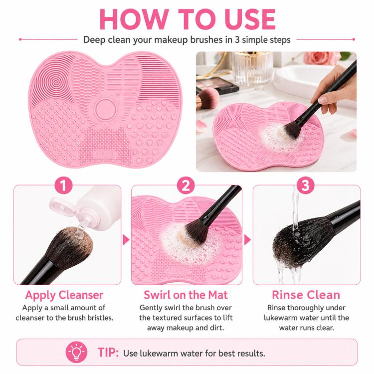 Silicone Brush Cleaner Mat Washing Tools For Cosmetic Make Up Eyebrow Brushes Cleaning Pad Scrubber Board