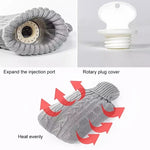 Hot Water Bottle Solid Color Knitting Cover (Without Hot Water Bottle) Water-filled Hot Water Soft Knitting Bottle Velvet Bag