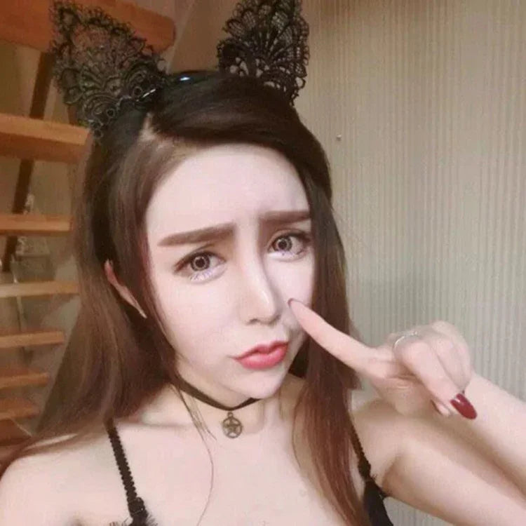 Women Lace Lovely Cat Ear Hairband Head Chain