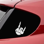10 PCS QYPF Skull Finger Pattern Car Sticker Vinyl Decoration, Size: 13x18cm, Skull Finger
