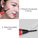 Electric Eyelash Curler  Charging Beauty Tool, 380mAh (Red), 380mAh (White)