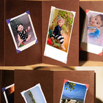 Retro Paste Folding 18 Fold Pages 34 Sides Creative Manual Album Book, Kraft Page, Black Kraft Inside Page, Coffee Kraft Inside Page