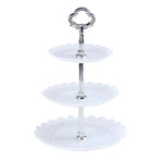 Party Birthday Three-layer Fruit Plate Cake Stand Dessert Storage Rack, Clear