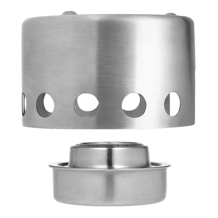 Outdoor Picnic Stove Stainless Steel Portable Mini Alcohol Stove With Cover