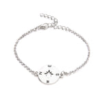 3pcs / Set Silver Bohemian Hollow Arrow Compass Beads Chain for Women