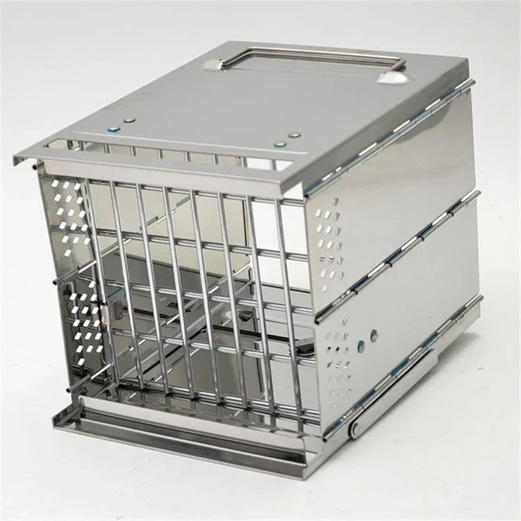 Portable Stainless Steel Folding Barbecue Stove Charcoal Barbecue Grill Outdoor Camping Wood Stove, 21x21x27cm