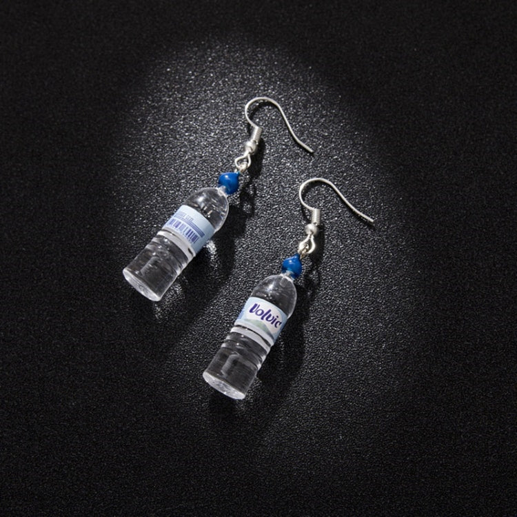 Personalized Mineral Water Bottles Earring Cute Simple and Elegant Earring, pink, blue
