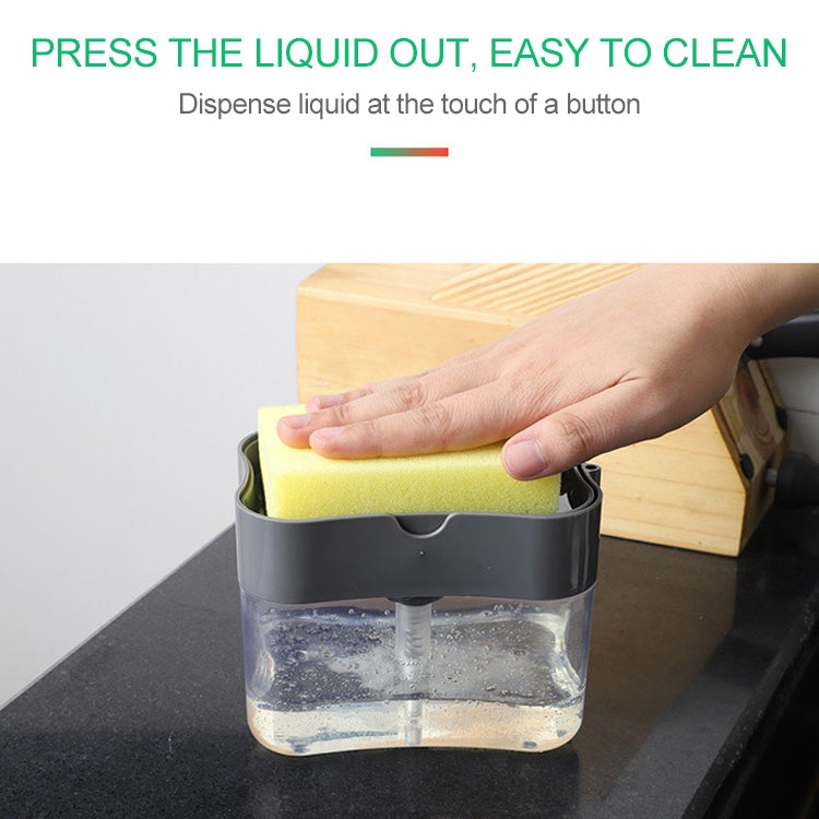 Press Soap Dispenser Kitchen Detergent Wash Presser, Gray