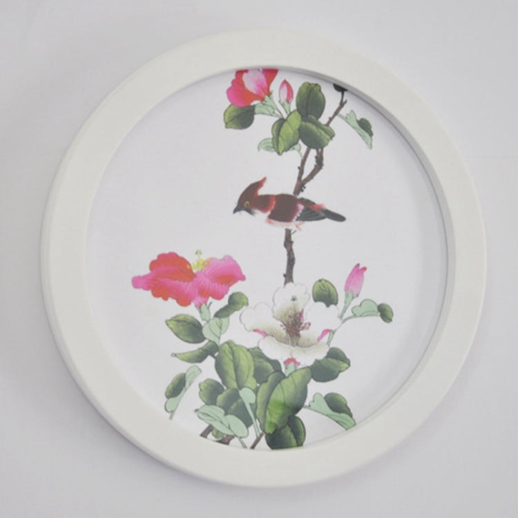 Hanging Wall  Mounted Round Photo Frame Creative Gifts  Home Decoration Wood-based Photo Frame Holder, 10 inch