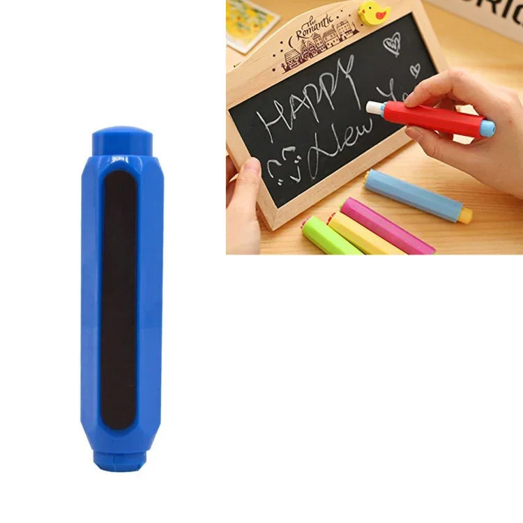 Magnetic Chalk Holder Dustless Double Spring Chalk Pen Holder Auto-adjust Chalk Clip, Ramdom Color, Auto-adjust Chalk Clip
