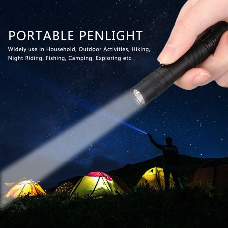 Mini LED Pen-shaped Strong Flashlight Pen Clip Torch, 9.1cm, 13.3cm