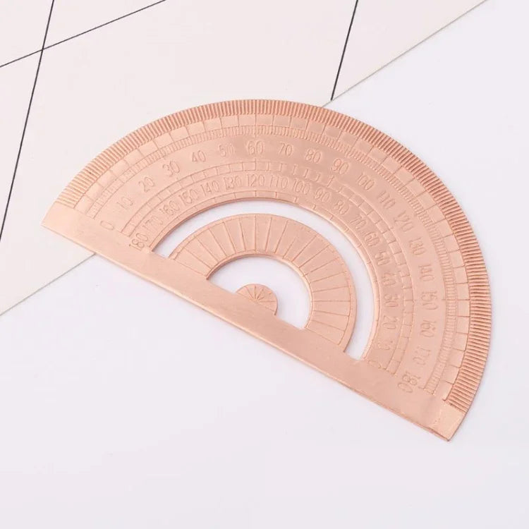 Protractor Ruler Drawing Measurement Math Tool Students Stationery Metal Angle Ruler, Metal Angle Ruler