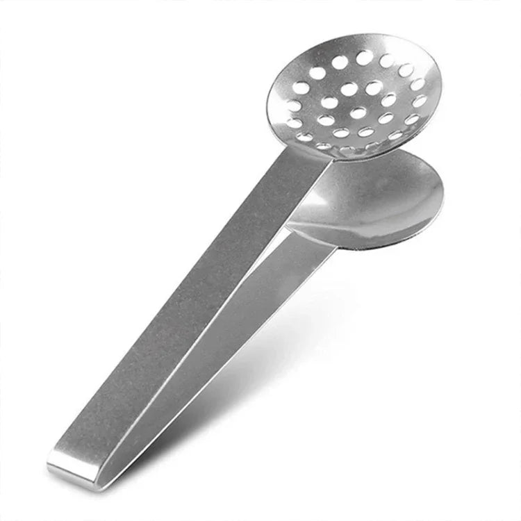 2 PCS Stainless Steel Round Teabag Tongs Tea Bag Squeezer Holder Grip, Squeezer Holder Grip