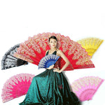 Spain Style Plastic Folding Fan Peacock Lace Fan Ladies Dance Gilding Fan, 23x42cm