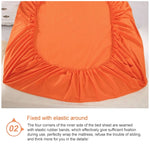 Plain Mattress Protector Bed Mat Mattress Cover Fitted Sheet, 180X200cm, 150X200cm