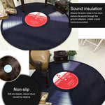 Creative Retro 3D DVR Record Carpet Round CD Floor Mat Home Decor Living Room Kid Bedroom Decoration  Rug,, Diameter 60cm, Diameter 80cm, Diameter 100cm, Diameter 120cm, Diameter 160cm, Diameter 180cm