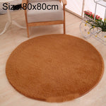 KSolid Round Carpet Soft Fleece Mat Anti-Slip Area Rug Kids Bedroom Door Mats, Diameter: 80cm, Diameter: 100cm, Diameter: 120cm